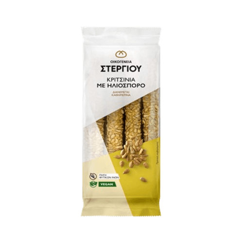 Στεργίου κριτσίνια με ηλιόσπορο Vegan 180gr