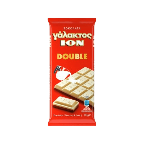 ΙΟΝ Double σοκολάτα γάλακτος & λευκή 100gr