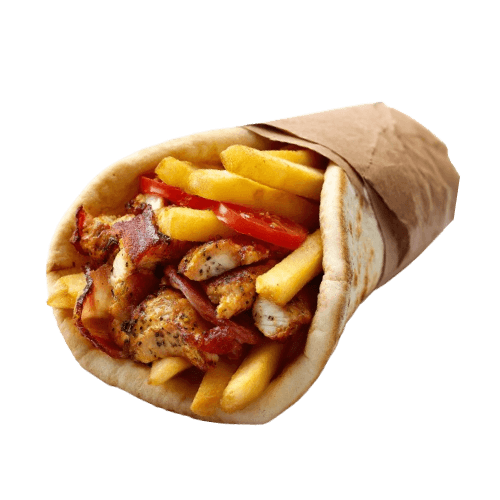 Σουβλάκι κοτομπέικον σε σάντουιτς