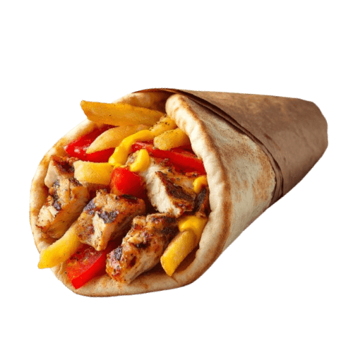 Sandwich με σουβλάκι κοτόπουλο